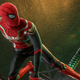 Spider-Man's action figure strikes a pose while being menaced by Doctor Octopus' robotic tentacles.